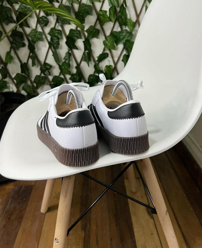 ADIDAS SAMBA BLANCO - NEGRO PLATAFORMA
